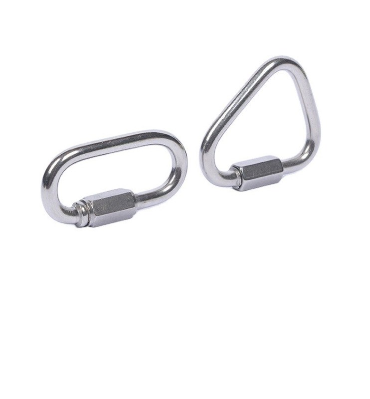 Corrosiebestendig maatwerk M3-M12 Zwaar werkend roestvrij staal snelle keten verbindingsring met zinkgeplatte afwerking