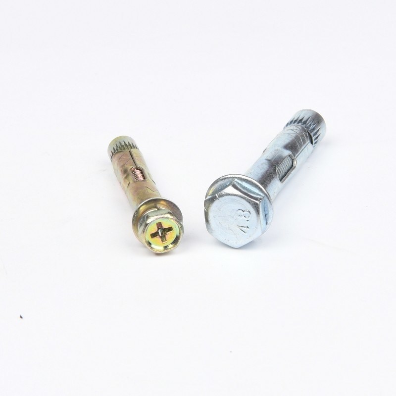 Langere levensduur TiCN Finish Metric Drop-in Expansion Anchor Hex Bolts met moeren Bright Finish Carbon Steel Material