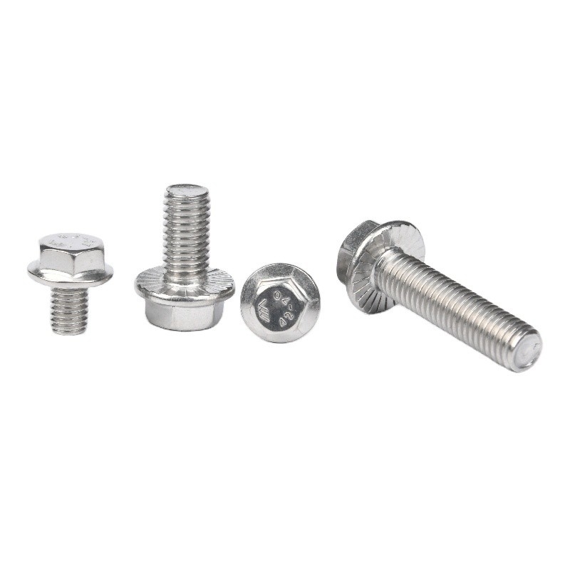 Draagbouten van roestvrij staal DIN6921 A4-80 Klasse M12 M16 M20 Hex Serrated Flange Bolt voor industriële toepassingen