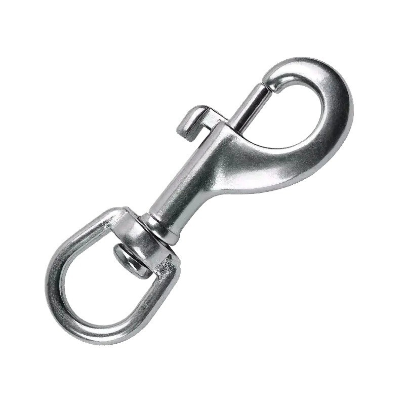 Mining roestvrij staal SS304 SS316 A2 A4 Ovale Ring Hond Leash touw Ronde Oog Draaiend Snap Hook Zware industrie Essentieel Accessoire
