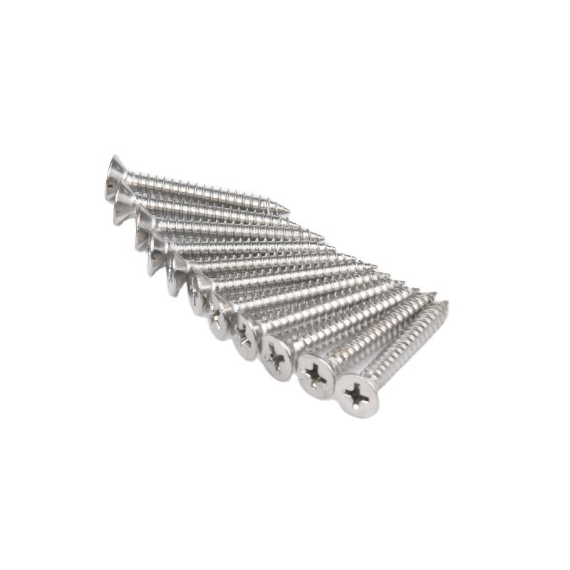 Metrische DIN 304 roestvrij staal platte kop schroeven Countersunk hoofd machine schroeven Phillips puntige staart self-tapping schroeven