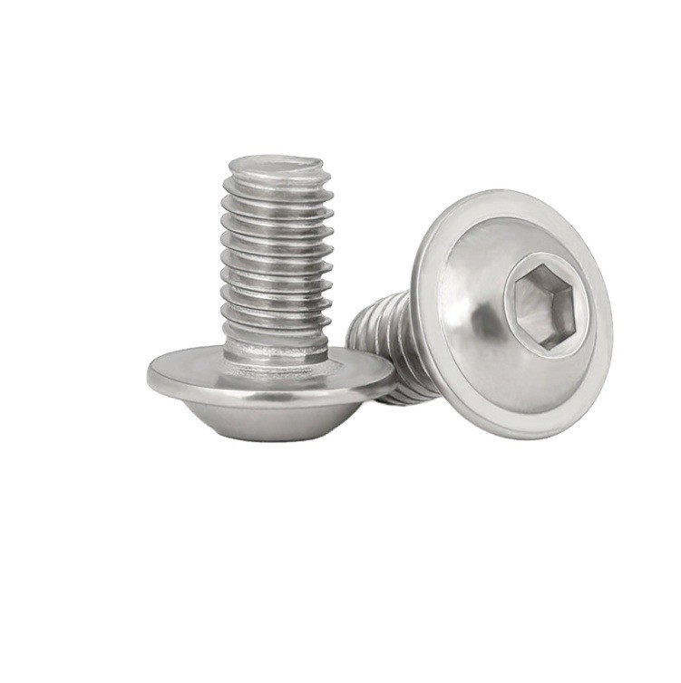 Platkop Zwart roestvrijstalen stopcontact Hexagonale schroef met flens Hexagonale m3 m4 m5 m6 m8 m10 m12 m14 m16 m20