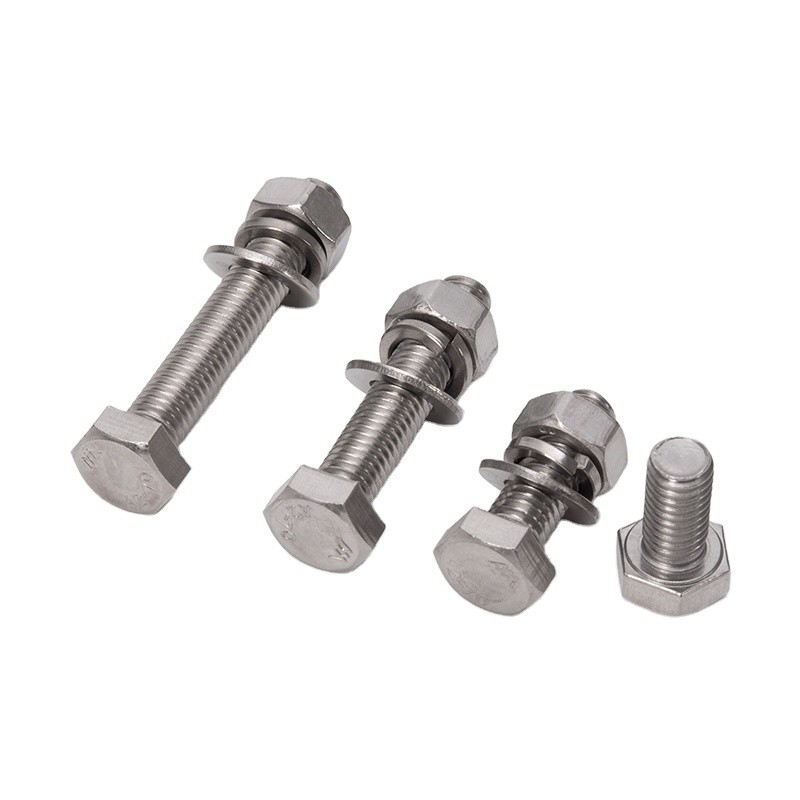 4.8 6.8 Gegalvaniseerde koolstofstaal Hex hoofd Bolt Nut Washer Set in plain afwerking voor langdurige prestaties