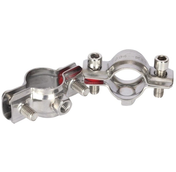 Standaard of niet-standaard buisclampen en -invoegstukken Metrische meting Rubber Saddle Metal Clamp met P Clips Industrie Applicatio