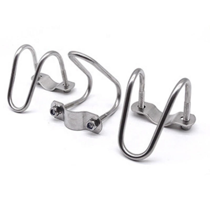 Roestvrij staal 304 316 Dubbele U-vormige buisklem voor M3 M4 M5 M6 M8 M10 M12 M16 M20 Buizen JIS Standard Plain Finish