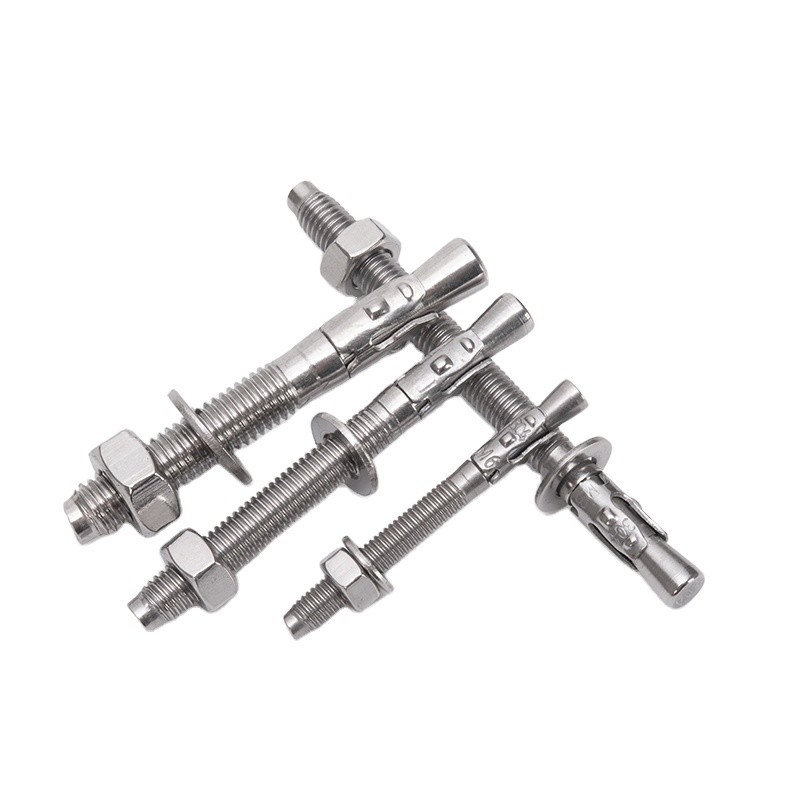 TiCN-gecoat M12*150mm koolstofstaal Gr4.8 Zinkgeplatte wedge ankerbout voor ISO-standaardtoepassingen met een hoge capaciteit