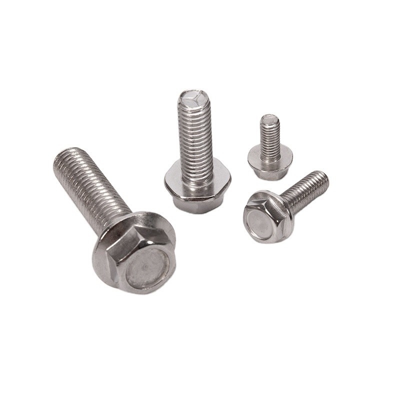 Top-notch draagbouten voor zware toepassingen DIN Standard Hex Flange Head Serrated Screw A2-70/A4-80/304/316