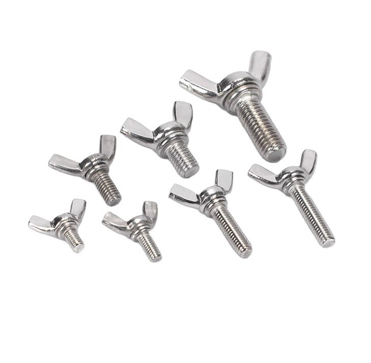 Industriële roestvrij staal M3 M4 M5 M6 M8 M10 Hand Twist Butterfly Wing Knob Toggle Spring Thumb Screw Bolt met aangepaste grootte
