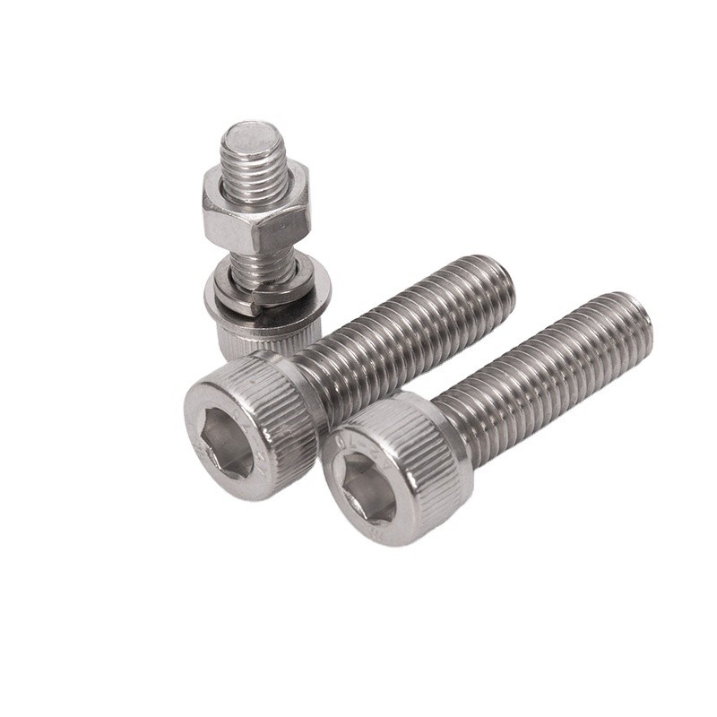 Roestvrij staalbouten m1.6 m2 m2.5 m3 m4 m5 m6 m8 m10 m12 m14 m16 m20 met zink-aluminium gecoate afwerking in DIN-norm