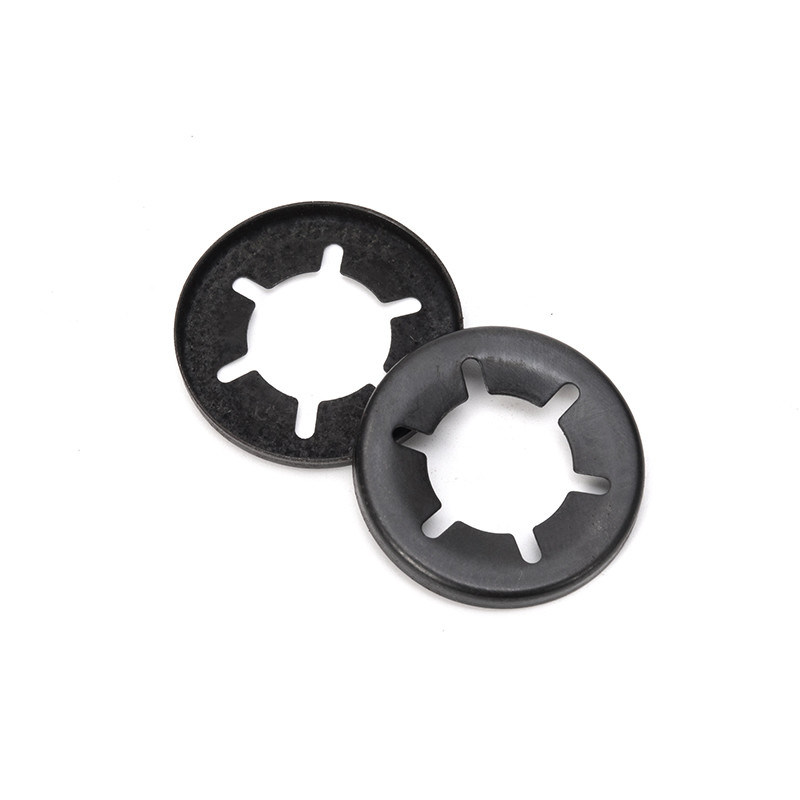M3-M30 Plain Finish Black Steel Interne tand Quick Starlock Clamp Lock Washers Circlips voor Schacht Externe tand stijl