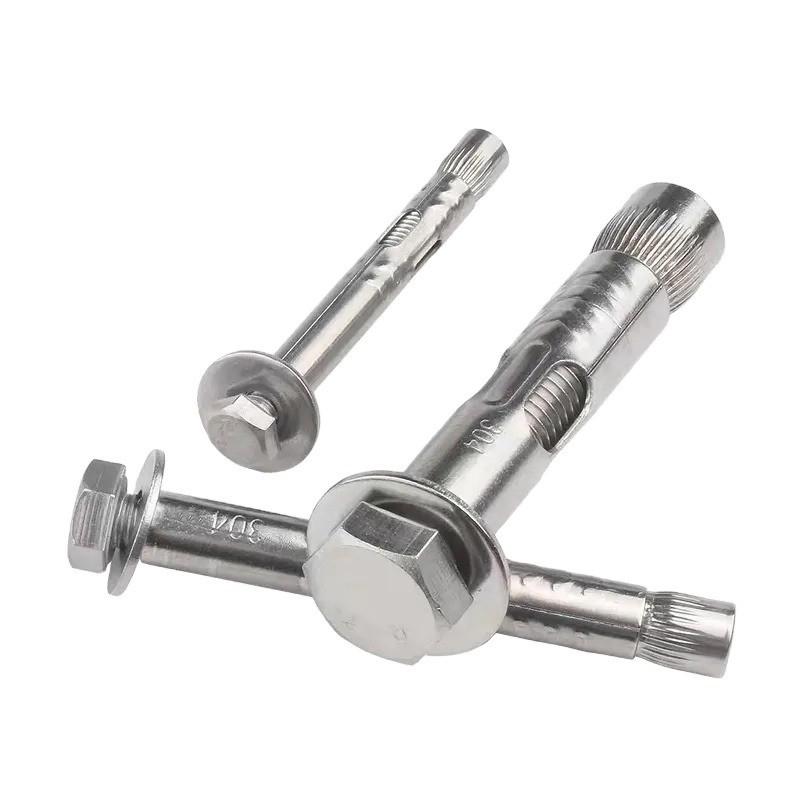 1/2 inch Diameter Bruin Roestvrij Staal SS304 SS316 Wedge Anker Bolt met 700 Capaciteit Direct Distribueerd