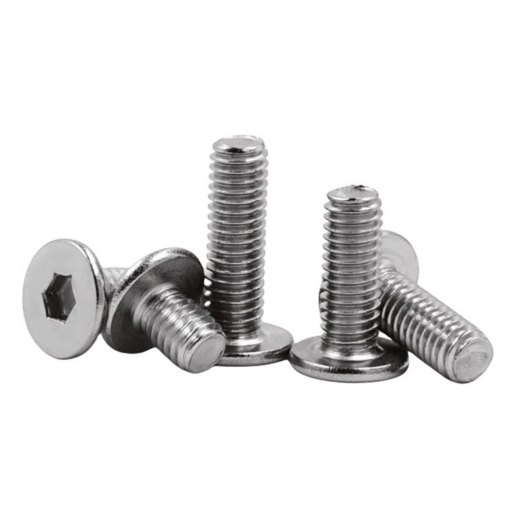 Industriële toepassingen M5 M6 M8 Roestvrij staal Ultra Thin Head Hex Socket Screw met ZINK PLATED Finish en DIN Standard