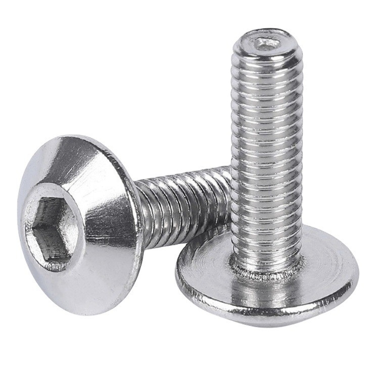 Metrische M6 *12 parapluhoofd Hex-spoel schroef met gechroomde afwerking en INCH-metingssysteem JIS-standaard