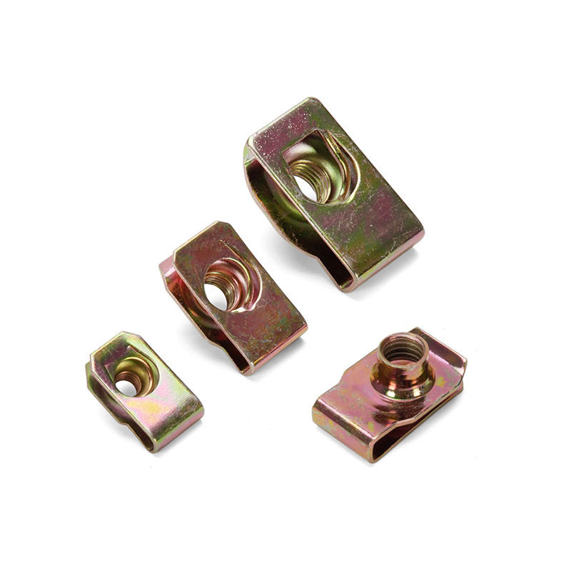 Artikel OEM Precision Nut Silvery Highly Durable Cadmium Plated M8 Spring Steel U Type Clip Nut voor de gezondheidszorg