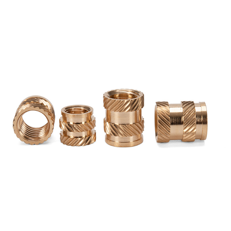 Staal Messing gegalvaniseerd gegroeveerde vrouwelijke draad Koper Stud Hot Melt Twill Knurled Insert Nut voor plastic behuizing 1/4 3/8 5/16