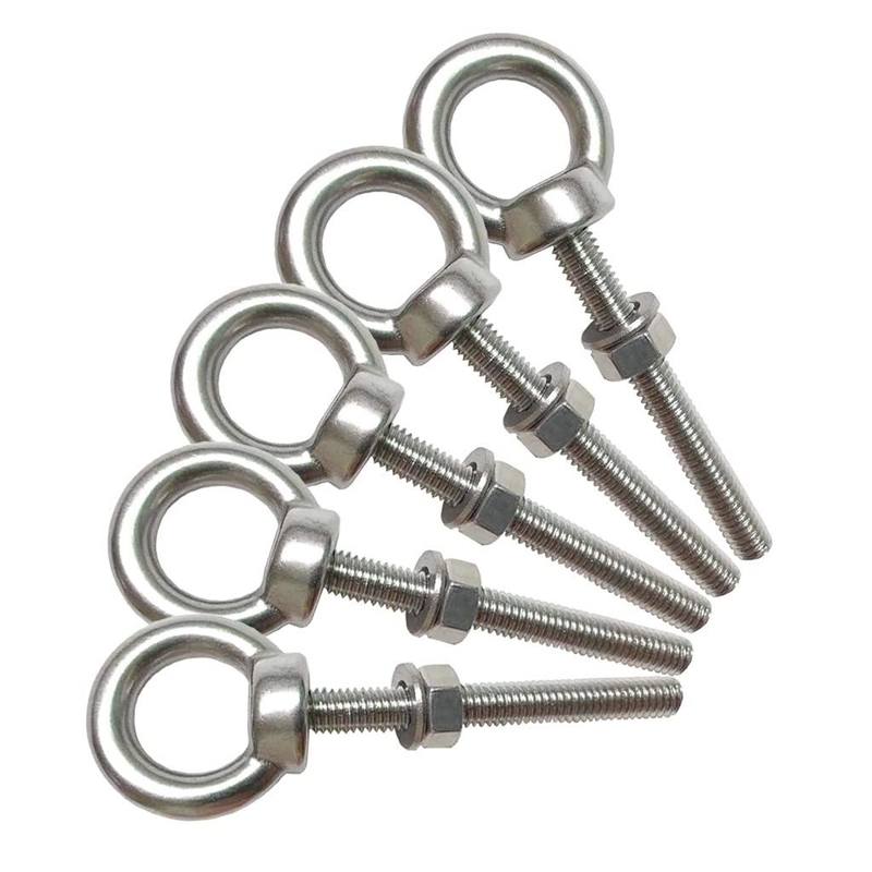 INCH-metersysteem Oogbouten van roestvrij staal M6 Schouder 1/4&quot; x 2&quot; Heavy Duty Oogbouten Schroeven voor het tillen