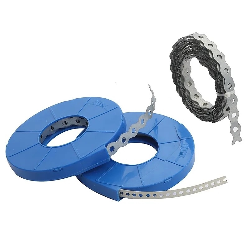 100% QC Geslaagd Hoog Duurzaamheid Geperforeerd Stalen Tape Plastic Gespoten Tape Metaal Wit en Langdurig Performance 12mm Breedte