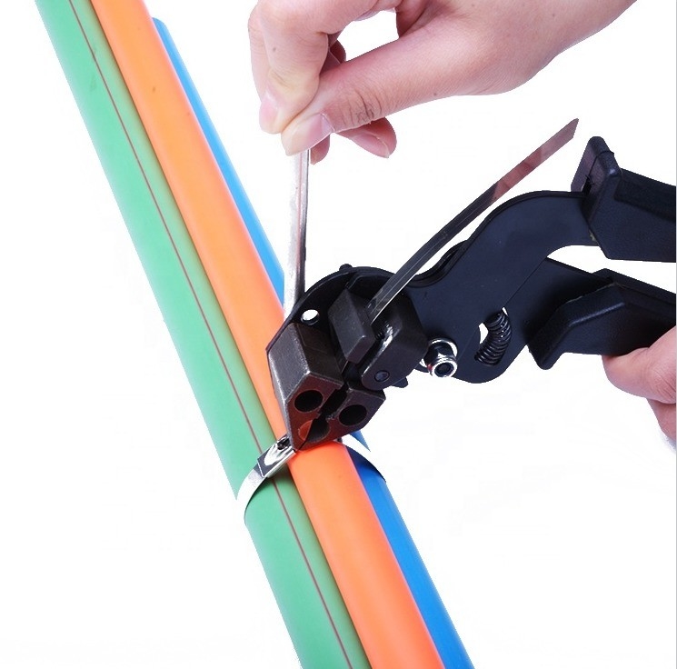 11.8 inch Wit 304 roestvrij staal kabelbanden Zelfvergrendelende metalen zip banden voor corrosiebestendige en veilige wrap