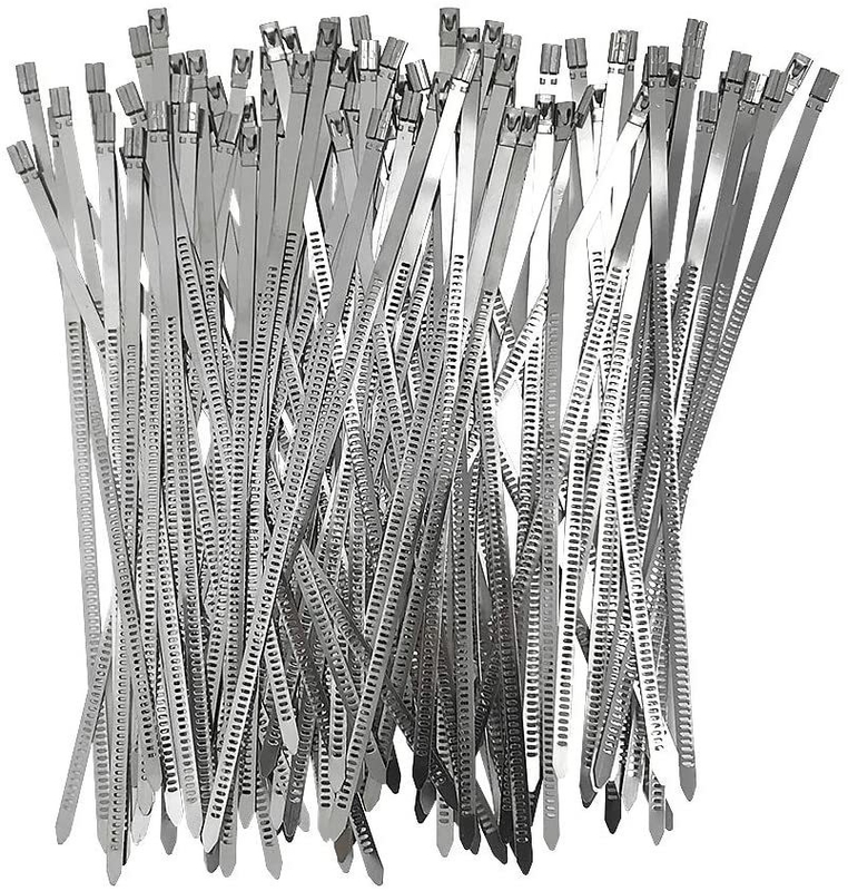 304 roestvrij staal kabelbanden Wrap coated zelfvergrendelende metaal zip banden 9,8 inch voor geavanceerde en aangepaste oplossingen