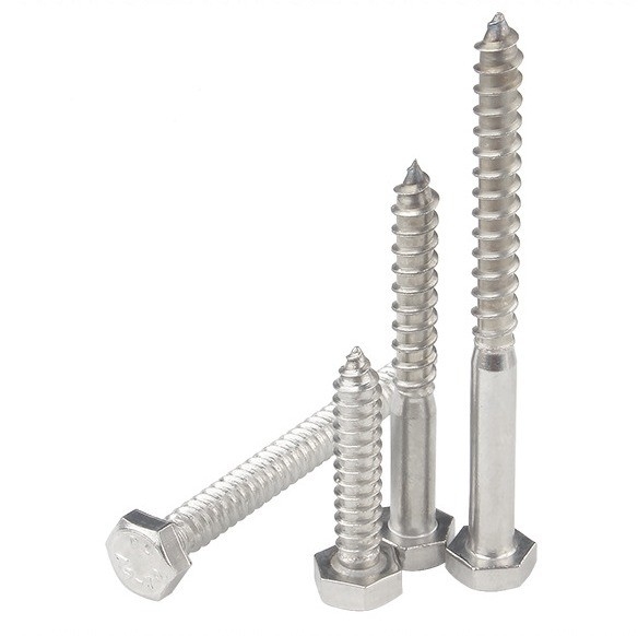 Metrisch meetsysteem A2 A4 Hex Lag Schroef roestvrij staal 304 316 Din 571 Hout Lag Schroef