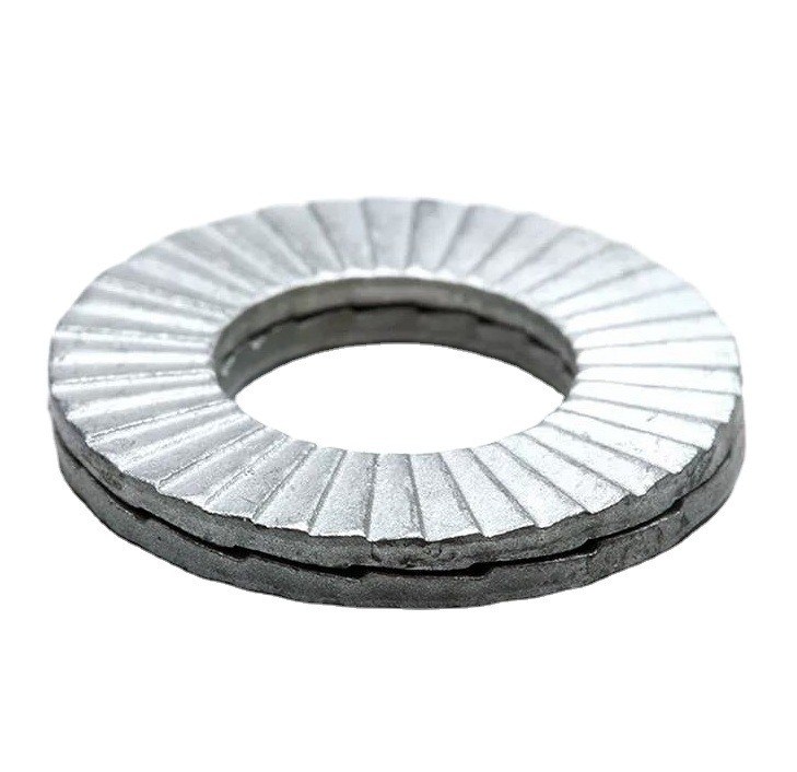 Dacromet Finish Roestvrij staal Dubbelvouwbaar Zelfvergrendelend Wedge Lock Washer DIN-standaard voor koolstofstaal en zink Finish