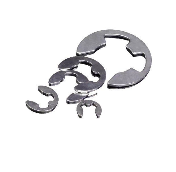 Gezondheidszorg Toepassing Wedge Style Metric Holding Rings Washer For Shaft ZINC Finish Roestvrij staal M4 M5 M6 DIN6799 E Clip