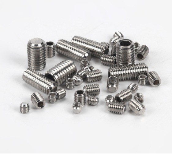 Messingdraad Grub Schroeven Flat Point Hexagon Socket Set Schroeven M3 M4 M5 M6 M8 M10 M12 DIN-standaard voor mechanische draad