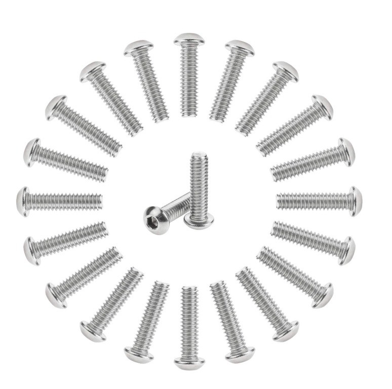 Metrisch meetsysteem 1/4-20 x 1 inch roestvrijstalen pan hoofd stopcontact bouten schroeven 18-8 304 Grade Allen Hex Drive