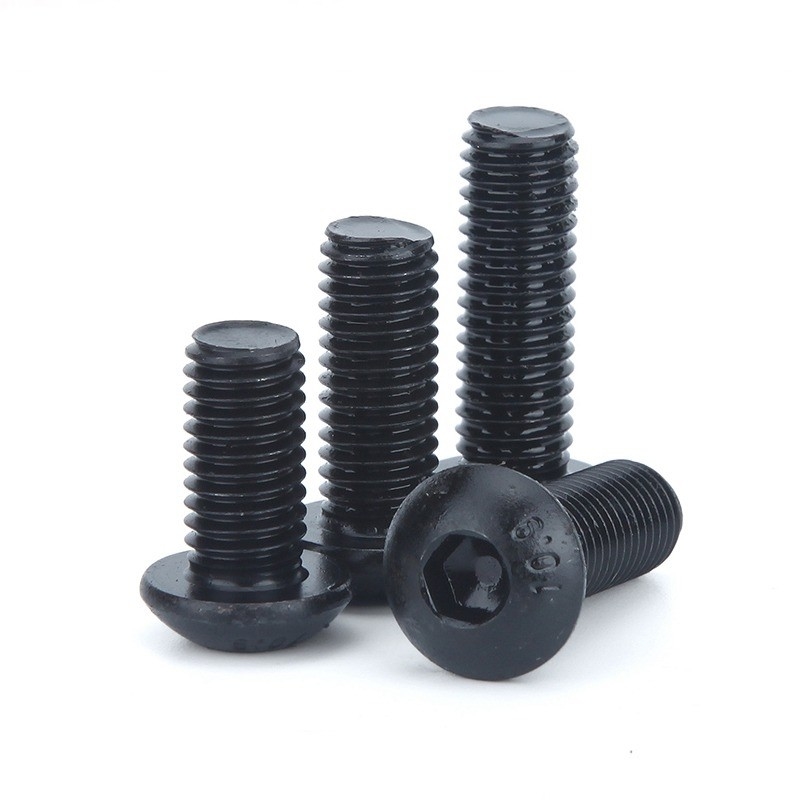 ISO Standard Pan Head 1/4-20*1/2 inch Grade 12.9 Black Hexagon Socket Screw met volledige draad en Hexagon Drive