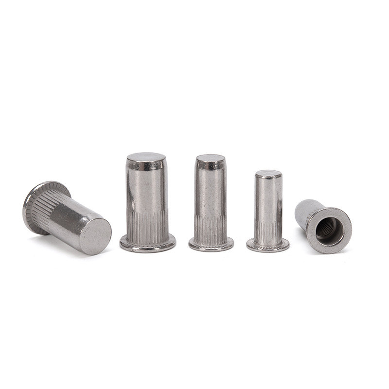 Klasse DIN Standard Open End Knurled Body Insert Rivet Nut M3 M4 M5 M6 M8 M10 M12 SS304 Roestvrij staal A2-70 Zinkgeplatte