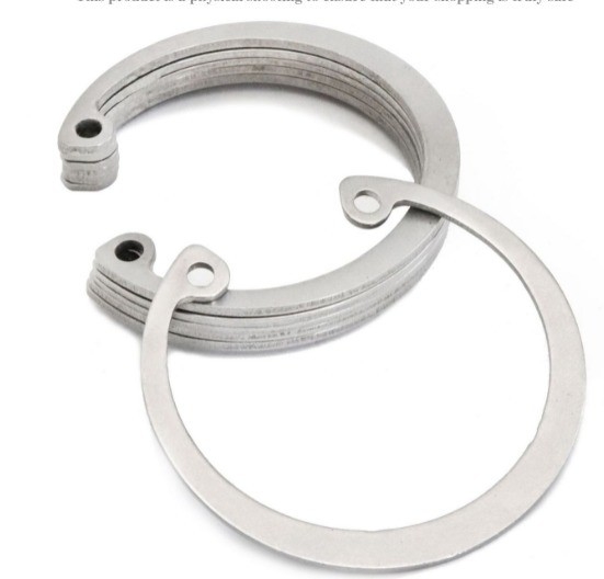Roestvrijstalen cirkel DIN 471 voor M3M4M5M6M8M10M12M14M16M240M18M20M22M24M27 Bronzen materiaal maatwerk Grootte Zware industrie