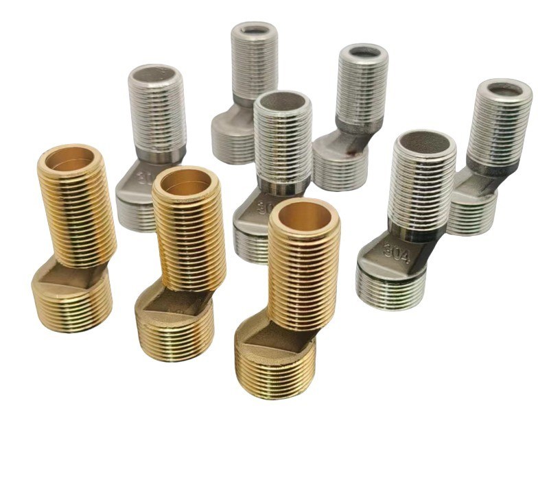 Verbinding Nipple Corrosion Resistant 1/2 &quot;-1&quot; Messing Gedrukt Fittings Giet Messing Vrouwelijk Gedrukt T-shirt met Ronde Kopcode