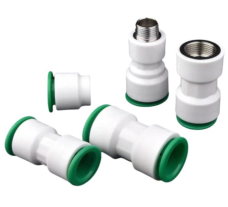 Uitstekende prestaties Ronde kop PPR Quick Pipe Fitting Water Union Plastic Reducing Adapter voor ODM Customized Support