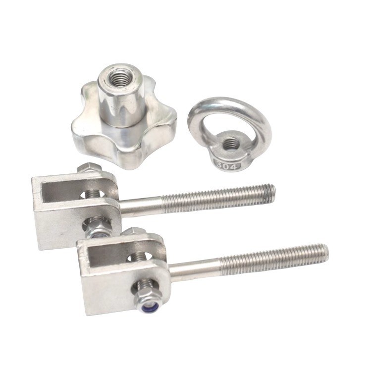 Metersysteem Imperial Inch 304 Roestvrij staal Plum Blossom Handle Schroef Stervormig Handle Rubber Hout Hand Twisted Bolt