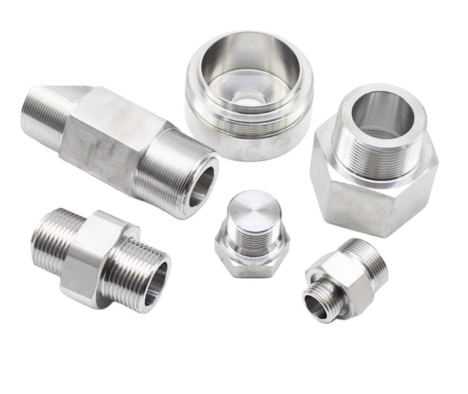 Precisie roestvrij staal aluminium titanium CNC-bewerking frezen draaiende onderdelen met drukverbinding en OBM-ondersteuning