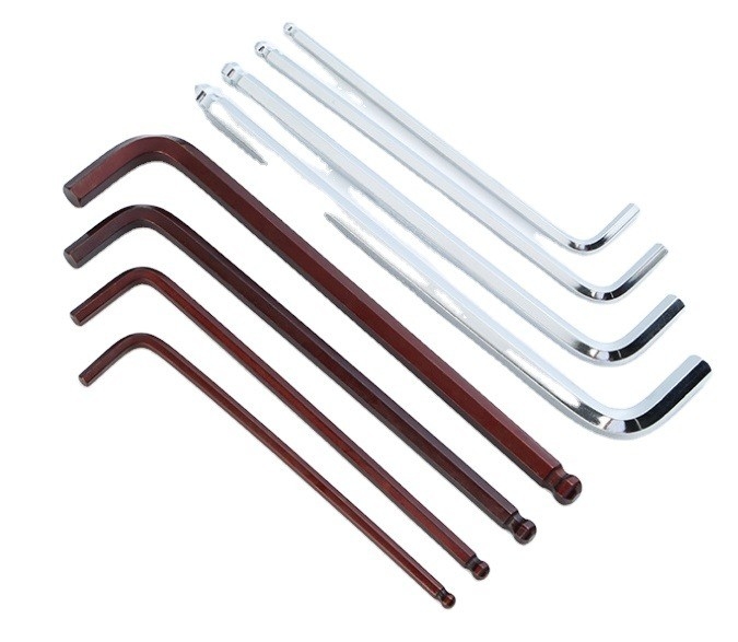 Chroomgeplatte Allen Hex Sleutel Z en L Type Wrench 1.5mm 2mm 2.5mm 3mm 4mm 5mm 6mm 8mm 10mm voor OBM Support Taily OEM Silver
