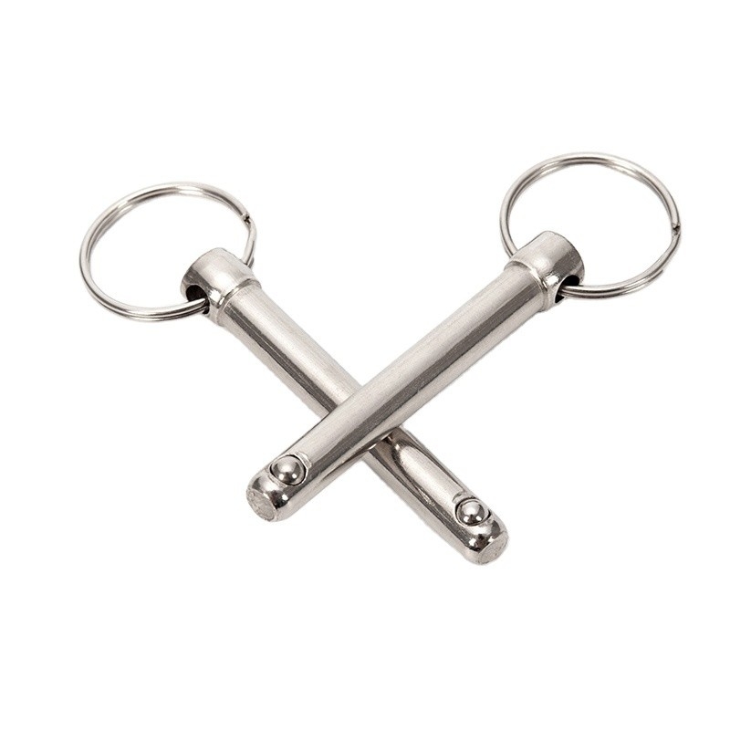 Luchtvaart Algemene industrie Stoomoxide Nitride Finish Quick Release Ball Locking Pin met Ring Customized Precision Stainless Steel