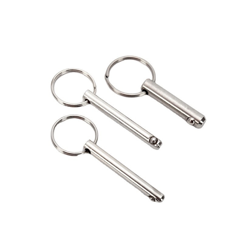 5 mm * 40 mm roestvrij staal snel loslaten bal slot pin hitch pin zilver langer leven TiCN afwerking voor veelzijdige toepassingen