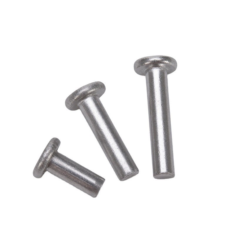 ANSI/ASME Standard Flat Head Solid Rivet Bright Finish en roestvrij staal/aluminium materiaal voor zware toepassingen
