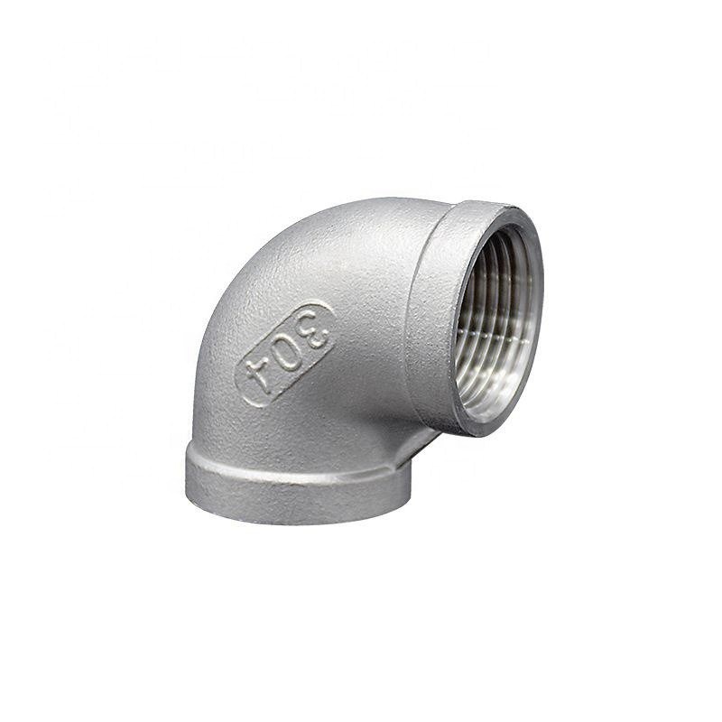 Stainless Steel Gedrukt Sanitair Pipe Fittings Union Elbow met verbinding Nippel voor watervoorziening Sanitair verbinding