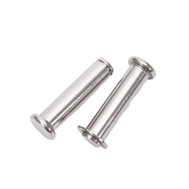 DIN1444 Standard Clevis Pins Non-Thread Round Flat Head Safety Lock Pin met R Clip Hole in aangepast roestvrij staal