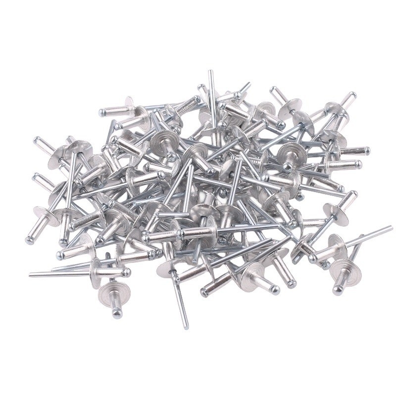 Aluminium staal blinde klinker koepel hoofd open einde type kleur verf industrie standaard met grote flens en groeven ontwerp