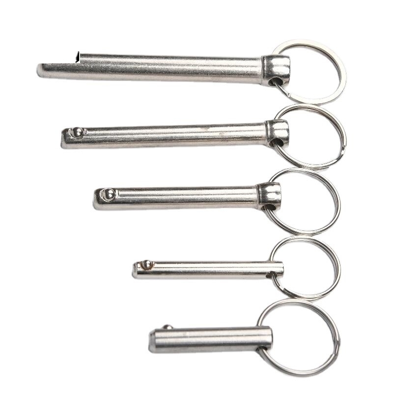 Air Shipping Strong Hold Roestvrij staal Cylindrische afscherming pin met ring positionering Splitsende bal slot snelle release pin