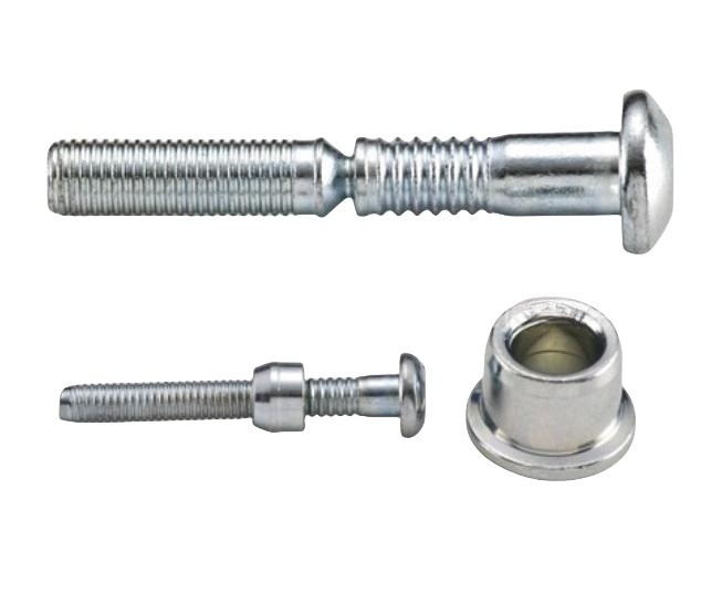 Heldere afwerking C50L Dome Head Ring Grooved Lock Bolt met moer kraag hoge treksterkte ongecoat roestvrij staal ongecoat