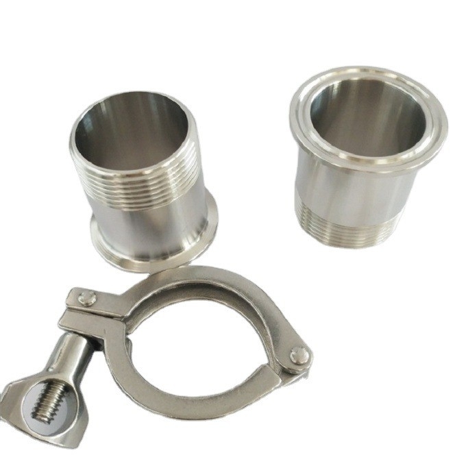 Gietflensverbinding Sanitair roestvrij staal Dubbele pinnen Tri Clamps Ferrule Pipe Clamps voor verbinding van pijplijnen