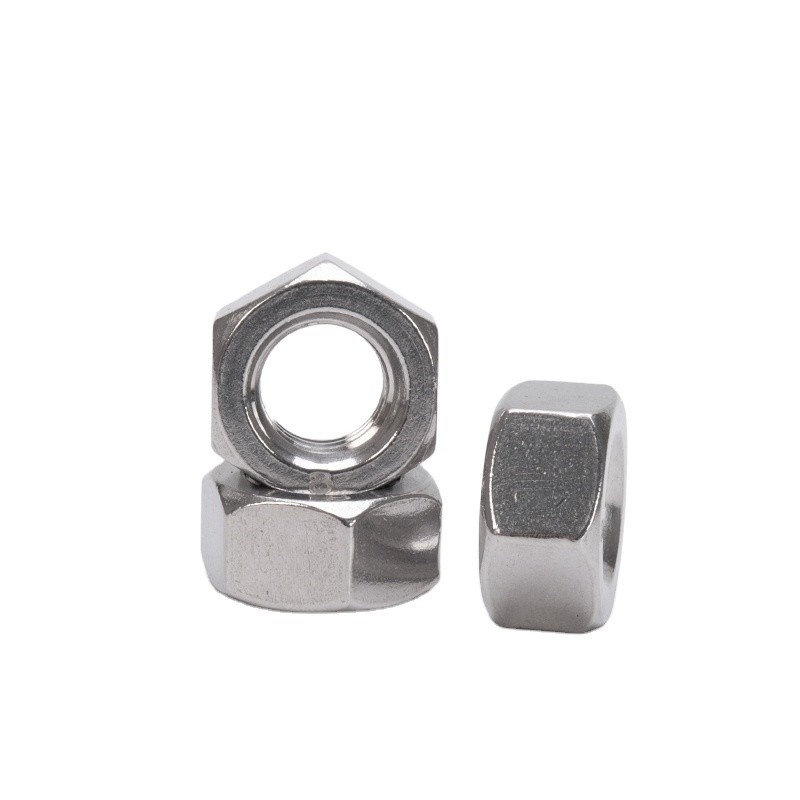 DIN934 Hex-noot van roestvrij staal A2 A4 SS304 SS316 voor de detailhandel m1.6 m2 m2.5 m3 m4 m5 m6 m8 m10 m12 m14 m16 m20